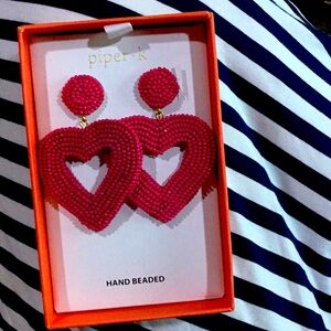 Pink new in box piper. k earrings